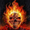 Skull Head Flame paint by numbers