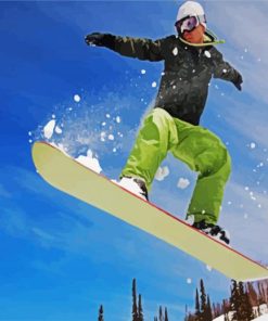 Snowboarder Man paint by numbers