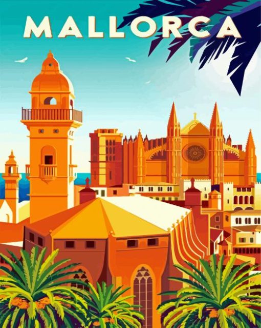 Spain Mallorca Poster paint by numbers