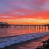 Sunset At Malibu Beach Pier Paint By Number