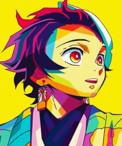 Tanjirou Pop Art paint by numbers