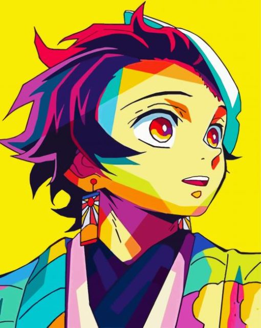 Tanjirou Pop Art paint by numbers