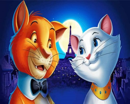 The Aristocats Animation Characters paint by numbers