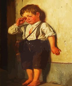 The Crying Little Boy Paint By Number
