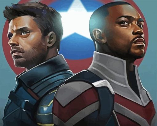 The Falcon And The Winter Soldier Art illustration Paint By Number