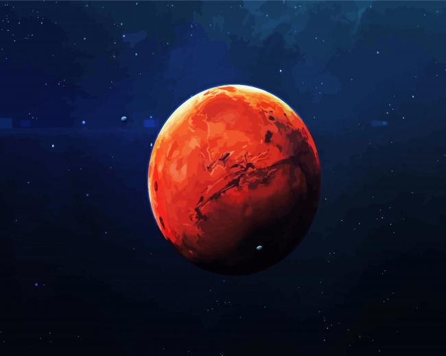 The Mars Planet paint by numbers