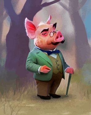 The Mister Pig paint by numbers