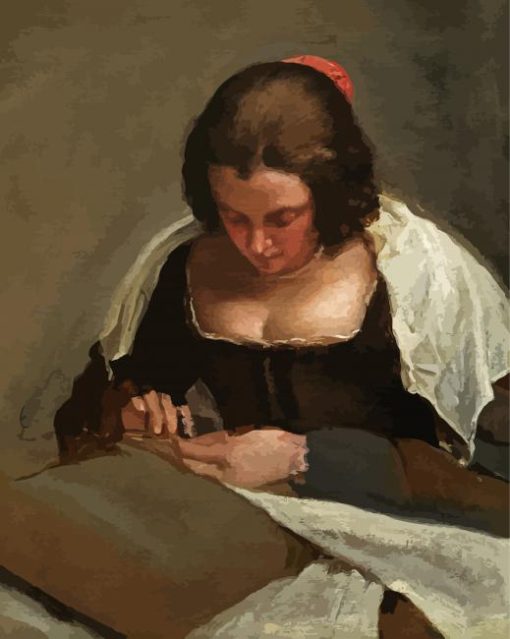 The Needlewoman Velazquez paint by numbers