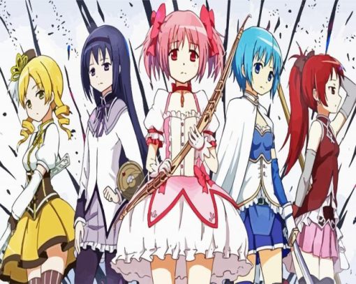 The Puella Magi Madoka Magica Anime paint by numbers