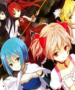 The Puella Magi Madoka Magica paint by numbers