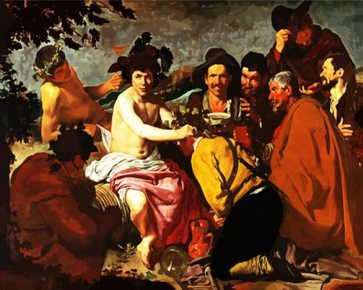 The Triumph of Bacchus By Diego Velazquez paint by numbers