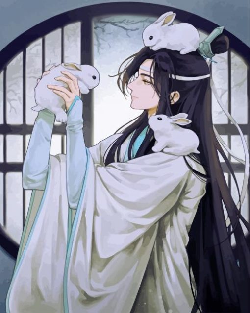 The Untamed Lan Wangji And Rabbits paint by numbers