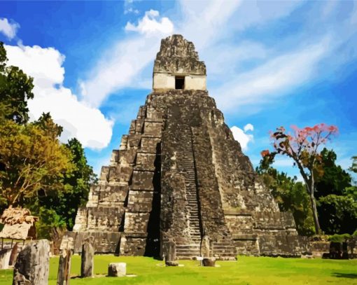 Mayans Tikal City Paint By Number
