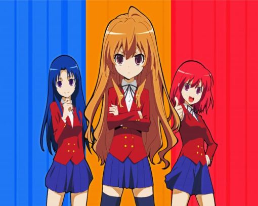 Toradora Characters Anime paint by numbers