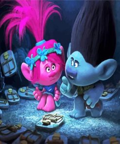 Trolls Poppy And Branch paint by numbers