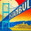 Turkey Bosphorus Bridge Poster paint by numbers