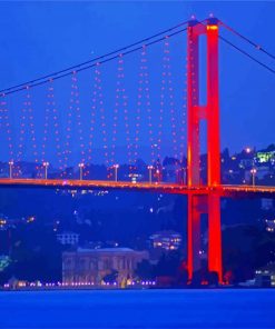 Turkey Bosphorus Bridge paint by numbers