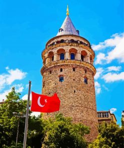 Turkey Galata Tower Monument Paint By Number