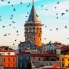 Turkey Galata Tower Paint By Number