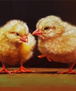 Two Chicks paint by numbers