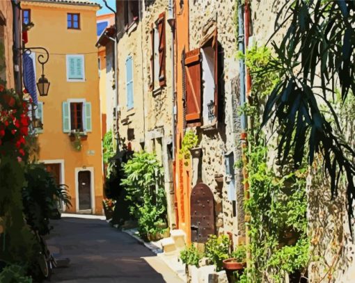 Vence France Streets paint by numbers