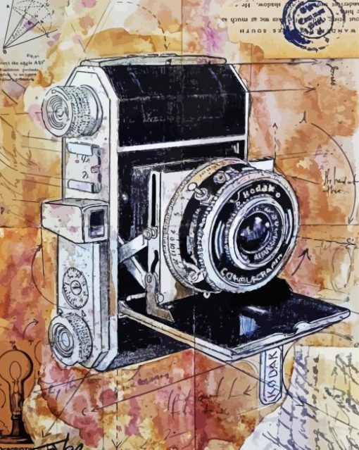 Vintage Camera Art paint by numbers