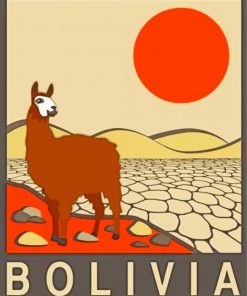 Visit Bolivia Poster paint by numbers