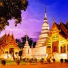 Wat Phra Singh Woramahawihan Thailand Asia paint by numbers