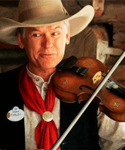 Western Fiddle Player paint by numbers