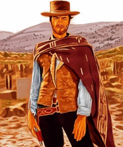 Western Clint Eastwood paint by numbers