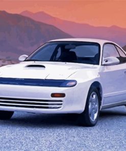 White Celica Car paint by numbers