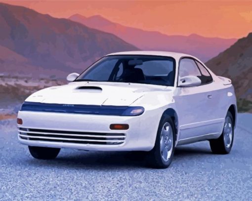 White Celica Car paint by numbers
