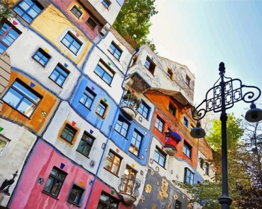 Wien Hundertwasser House Paint By Number