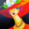 Woman In Sunhat Art paint by numbers