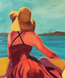 Woman In Sunhat paint by numbers