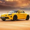 Yellow Alpine Car paint by numbers