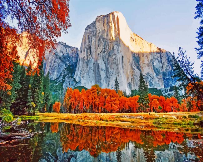 Yosemite National Park California paint by numbers