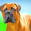 Aesthetic Bullmastiff Dog Animal paint by numbers