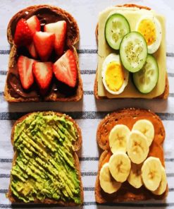 Aesthetic Toast Food paint by numbers