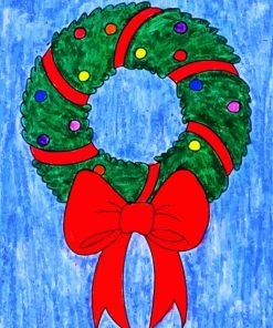 Aesthetic Wreath Christmas Paint By Number