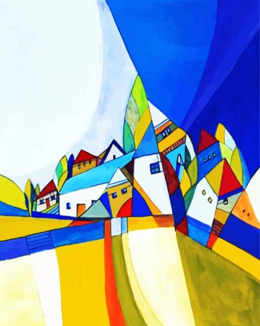 Aesthetic Cubism Houses Paint By Number