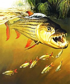 Aesthetic Tigerfish paint by numbers