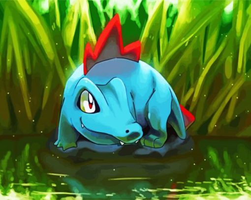 Aesthetic Totodile Paint By Number