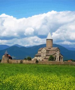 Alaverdi Monastery Church Georgia paint by numbers