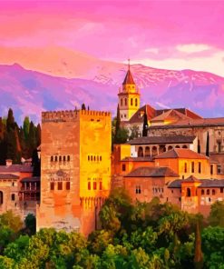 Alhambra Palace Granada Spain paint by numbers