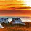 Autocaravan Camping At Sunset paint by numbers