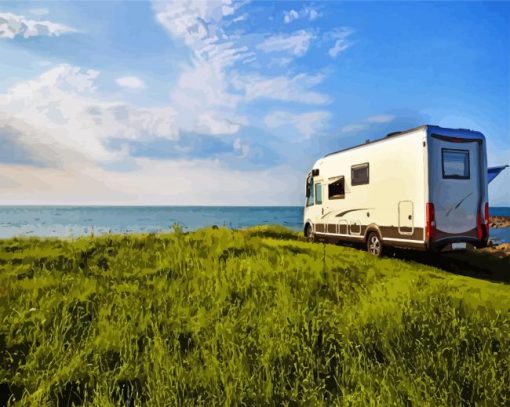 Autocaravan RV Camping paint by numbers
