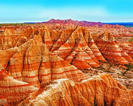 Badlands National Park South Dakota paint by numbers