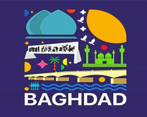 Baghdad City Poster Paint By Number