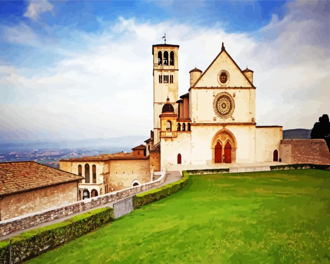 Basilica of San Francesco d Assisi Italy paint by numbers